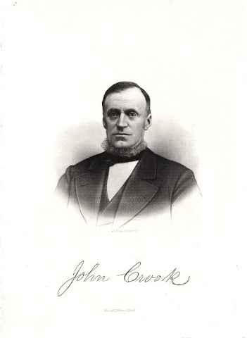 John Crook Mormon History 19th Century Steel Engraving Robert De Groff DeGroff