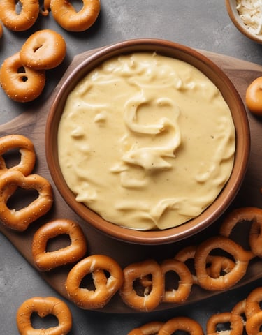 Beer cheese spread with pretzels
