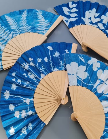 éventails unique en tissu imprimés floral 