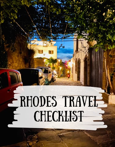 Rhodes Travel Checklist