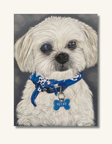 Pastel Dog Portrait