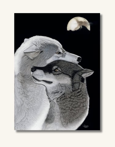 Wolf Pair Original Painting