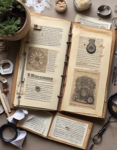 A collection of homesteading tools displayed against a rustic backdrop.