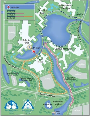 Swan and Dolphin Running Trail
