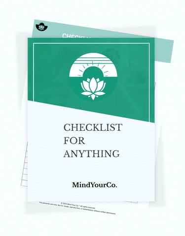 checklist for everything mockup cover