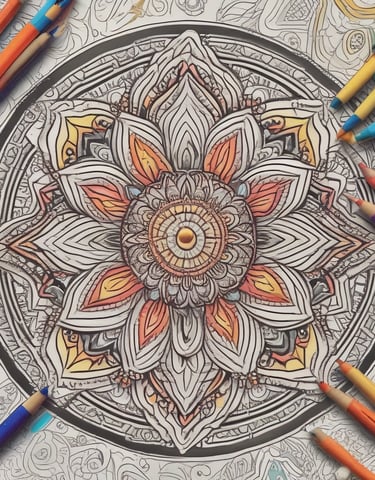 An open journal with handwritten notes and sketches beside a steaming cup of tea.