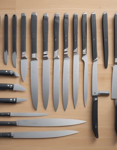 Shiny stainless steel pots and pans stacked on a stove