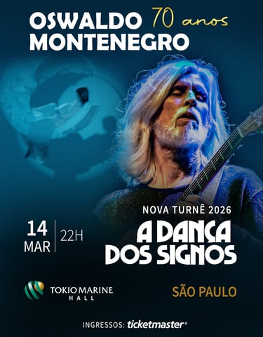 Oswaldo Montenegro celebra 70 anos com turnê histórica de “A Dança dos Signos”
