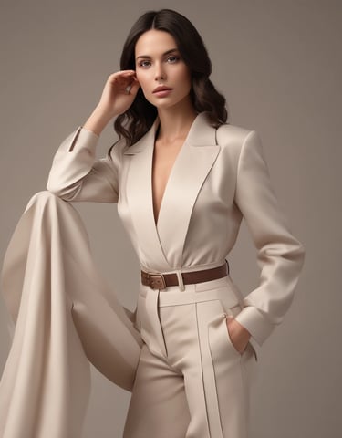 A collection of trendy accessories arranged elegantly on a beige surface.