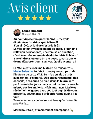 VAE EXPERT - Marie Aubertin - témoignage Accompagnement VAE en Alsace