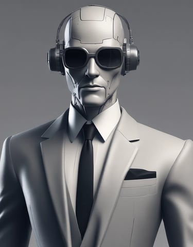 An animated robot showcasing the Basic AI Agent.