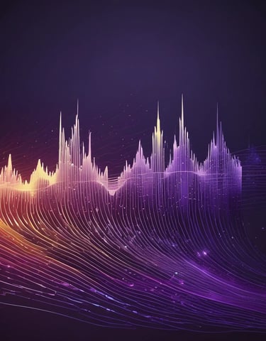 A close-up of a musician composing on a laptop.