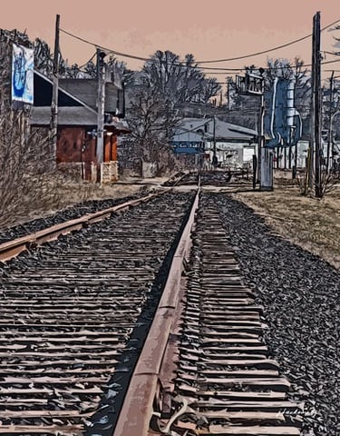 Approaching the TH&B Station heading east 2305