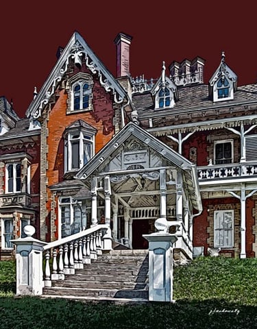 Yates Castle steps angle 9040