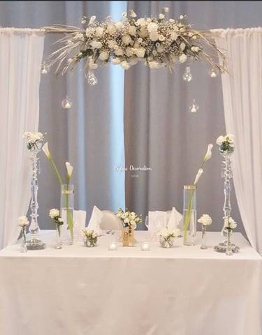 décoration table des mariés
