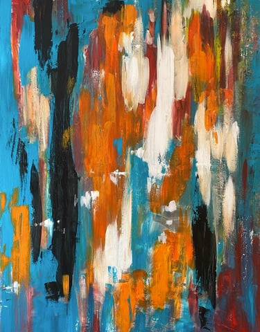 Sans titre, acrylique sur toile, 75X115 cm