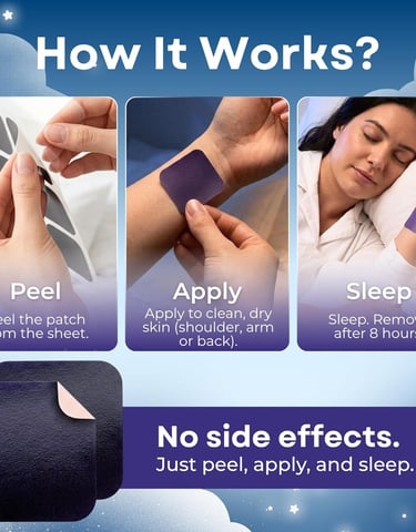 Dalileo natural melatonin sleep aid patches package