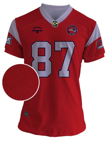 Jersey Pats Mil Grau - Vermelha