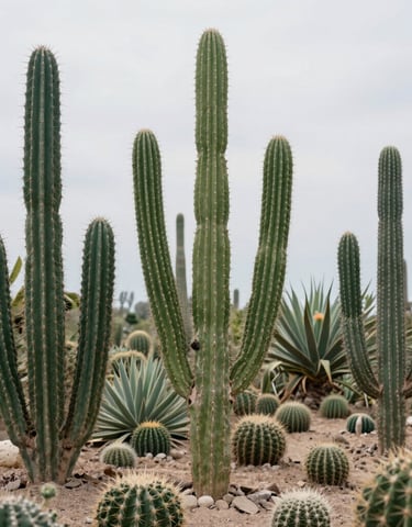 Hands gently planting cactus seeds into soil-filled pots