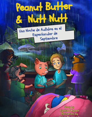 a cartoonish book cover of a book with a cartoon character