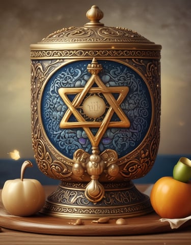 A variety of Islamic gifts arranged elegantly.