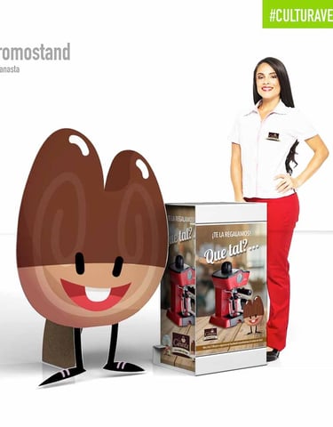 Stand Promocional campañas BTL hecha en cartón