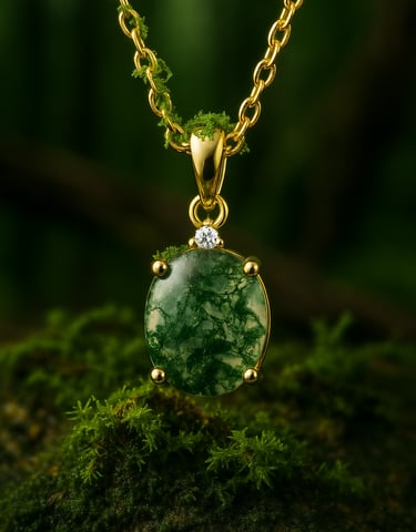 Collier pendentif en jade vert Maison Aureus, symbole d’élégance intemporelle et de raffinement doré