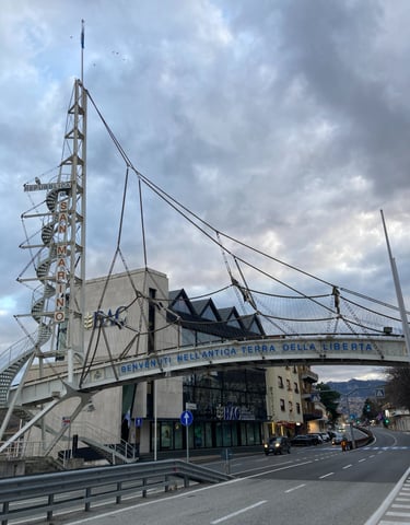 San Marino Border from Rimini road