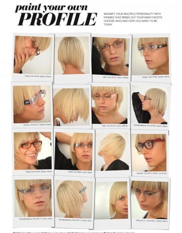 glasses spectacles photoshoot model