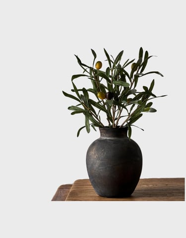 SIDUCAL Ceramic Decorative Flower Vase | 6 Inch Pottery Rustic Farmhouse | Boho | Terracotta Vase fo