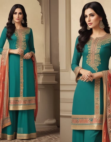 Vibrant collection of stylish kurtis showcased for customers.