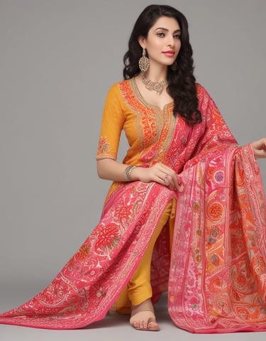 Vibrant collection of stylish kurtis showcased for customers.