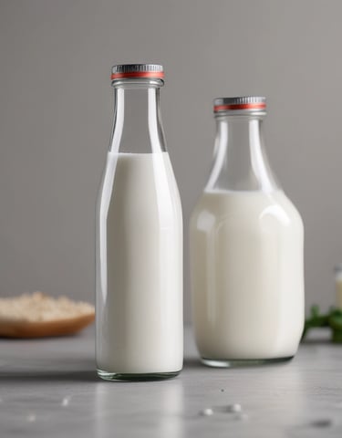 Claypots filled with creamy, freshly made curd arranged on a rustic wooden table.