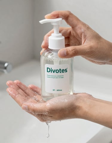 Smooth lotion bottles and tubes surrounded by fresh green leaves.