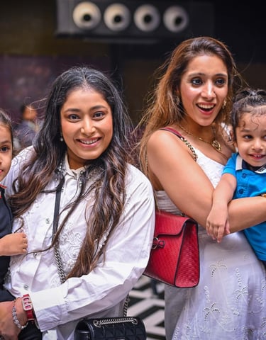 Happy Kids in Family Gathering in Kids Birthday Celebration at Wupi Trampoline Park, Gurgaon