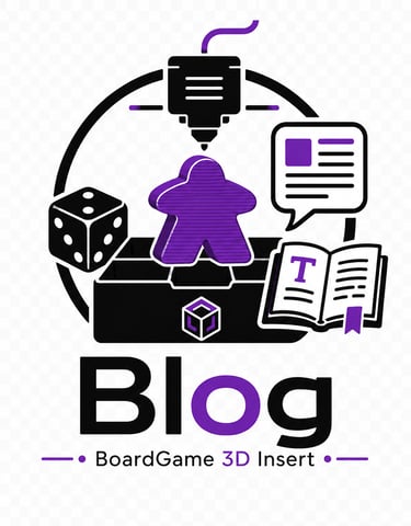 Blog sur les inserts 3D et le rangement des jeux de société