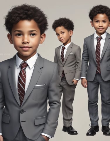 Smiling child wearing a colorful kente-inspired outfit, highlighting rich textures and vibrant colors.
