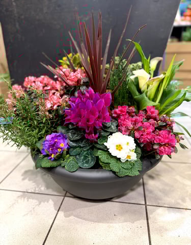 Deuil compostion plantes par Artisan Fleuriste Ergué-Gabéric proche de Quimper