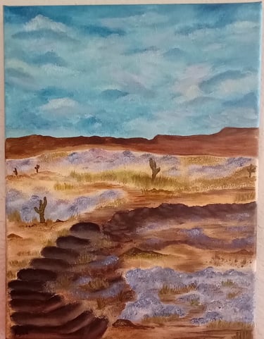 Seeing Beauty in the Badlands (painting) Kylee Nicole Smith