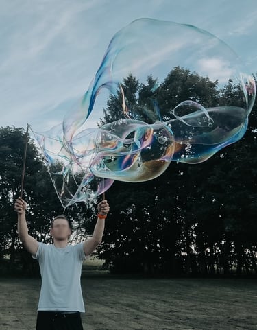 žaidimų nuoma Klaipėdoje_milžiniški muilo burbulai