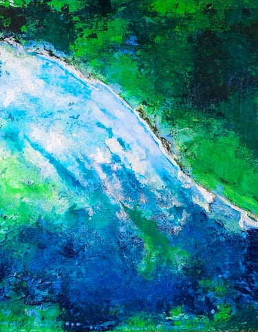 Tableau abstrait contemporain – Couleurs et textures – Jacqueline Poitevin – Collectionneurs d’art