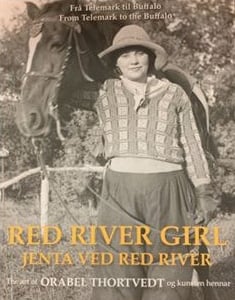 Cover of Red River Girl feat. a girl wearing a hat, sweater and baggy pants with a horse