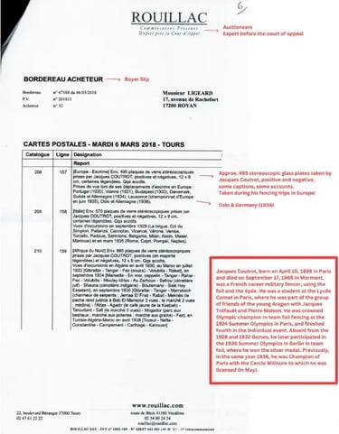 Jacques Coutrot original photographs Olympiade