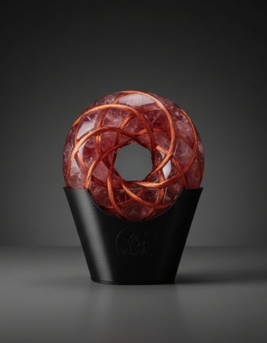 Torus-7 emituje frekvencije i harmonizuje prostor. Kristal Ametist.