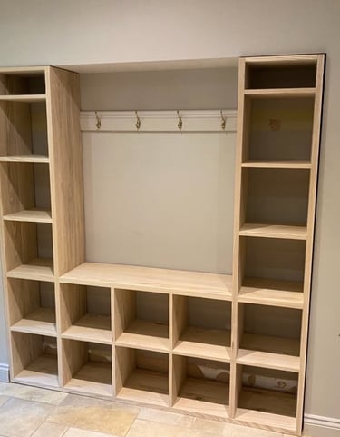 Ash shelving unit utility