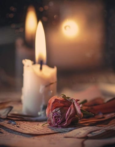 candles winter