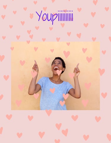 a woman with a heart shaped sticker on her face