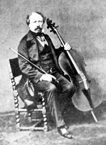 Servais the first cellist to play the cello with endpin