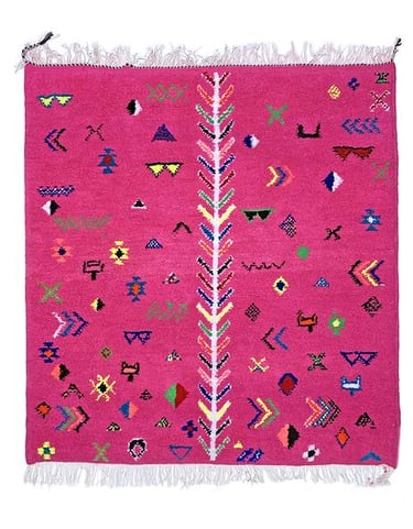 VINTAGE BERBER - 165cm x 152cm (5'5 x 5') - BERBER RUGS - HANDMADE RUG COMPANY