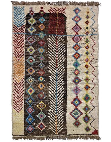 NOMADIC AFGHAN - 150cm x 93cm (4'11 x 3') - TRIBAL AND NOMADIC RUGS - HANDMADE RUG COMPANY